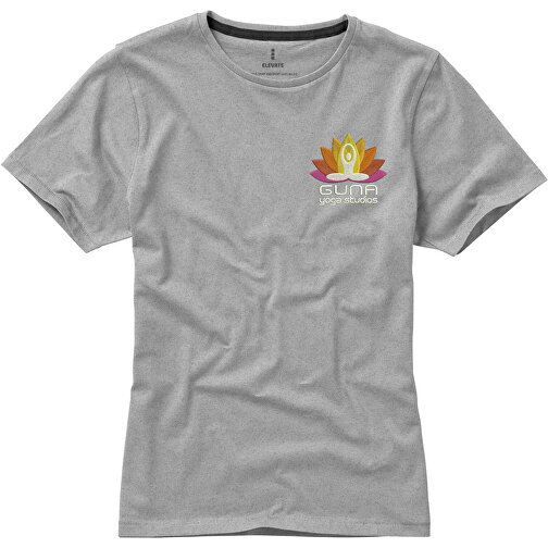 Nanaimo – T-Shirt Für Damen , grau meliert, Single jersey Strick 90% Baumwolle, 10% Viskose, 160 g/m2, M, , Bild 4