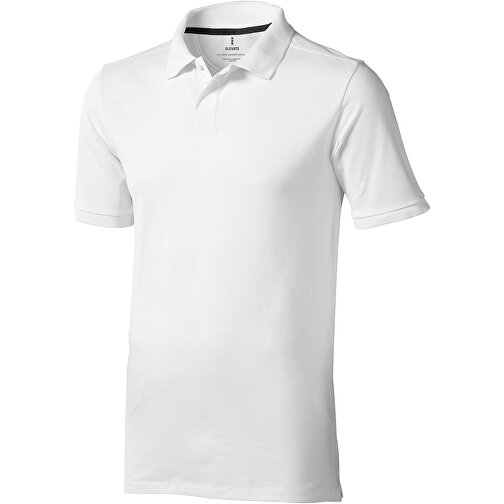 Calgary Poloshirt Für Herren , weiß, Piqué Strick 100% BCI Baumwolle, 200 g/m2, XS, , Bild 1