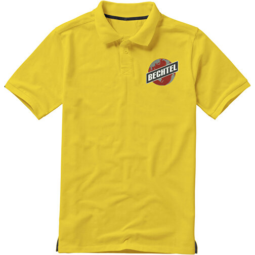 Calgary Poloshirt Für Herren , gelb, Piqué Strick 100% BCI Baumwolle, 200 g/m2, M, , Bild 3