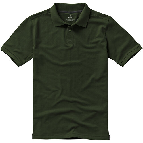 Calgary Poloshirt Für Herren , armeegrün, Piqué Strick 100% BCI Baumwolle, 200 g/m2, XS, , Bild 3