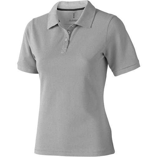 Calgary Poloshirt Für Damen , grau meliert, Piqué Strick 90% Baumwolle, 10% Viskose, 200 g/m2, S, , Bild 1
