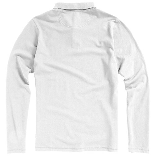 Oakville Langarm Poloshirt Für Herren , weiß, Piqué Strick 100% BCI Baumwolle, 200 g/m2, M, , Bild 16