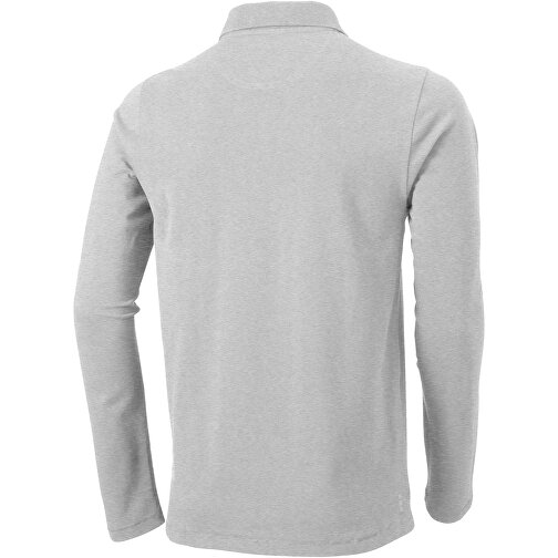 Oakville Langarm Poloshirt Für Herren , grau meliert, Piqué Strick 90% Baumwolle, 10% Viskose, 200 g/m2, S, , Bild 7