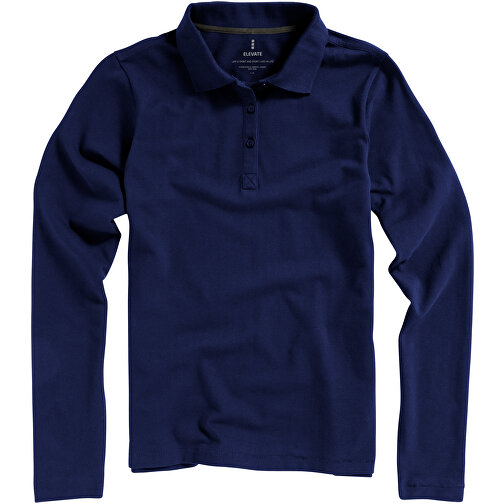 Oakville Langarm Poloshirt Für Damen , navy, Piqué Strick 100% BCI Baumwolle, 200 g/m2, XS, , Bild 15
