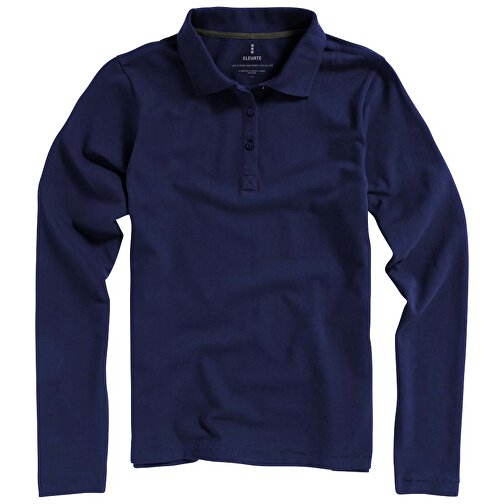 Oakville Langarm Poloshirt Für Damen , navy, Piqué Strick 100% BCI Baumwolle, 200 g/m2, XL, , Bild 9