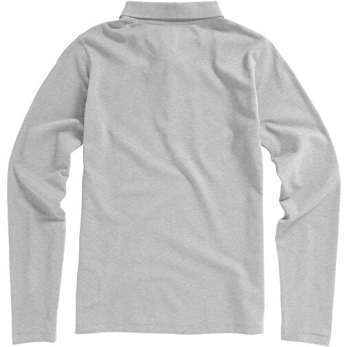 Oakville Langarm Poloshirt Für Damen , grau meliert, Piqué Strick 90% Baumwolle, 10% Viskose, 200 g/m2, XL, , Bild 8
