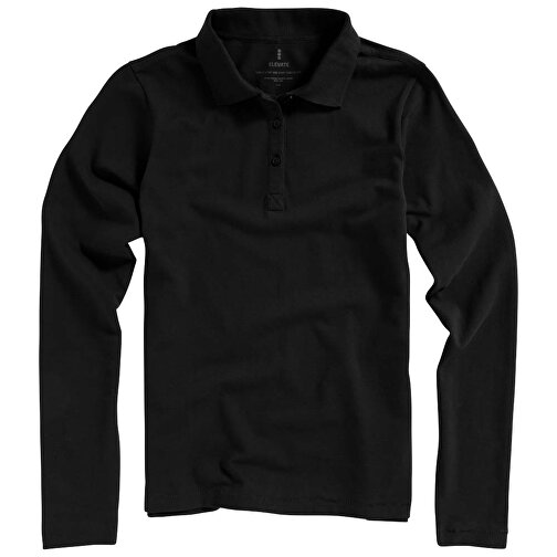 Oakville Langarm Poloshirt Für Damen , schwarz, Piqué Strick 100% BCI Baumwolle, 200 g/m2, XS, , Bild 26