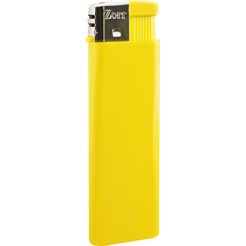 ZORR Promo Piezo Feuerzeug , gelb, Kunststoff, 8,10cm x 1,00cm x 2,40cm (Länge x Höhe x Breite), Bild 1