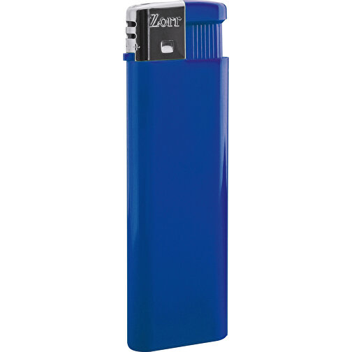 ZORR Promo Piezo Feuerzeug , blau, Kunststoff, 8,10cm x 1,00cm x 2,40cm (Länge x Höhe x Breite), Bild 1