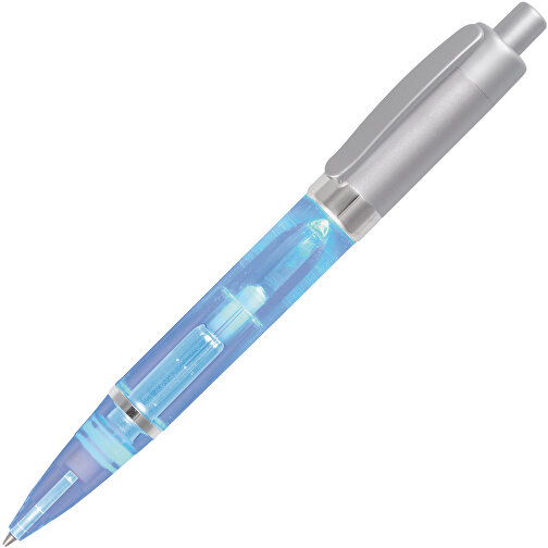 Kugelschreiber LUXOGRAPH LIGHT , blau, silber, Kunststoff, 14,00cm (Höhe), Bild 2
