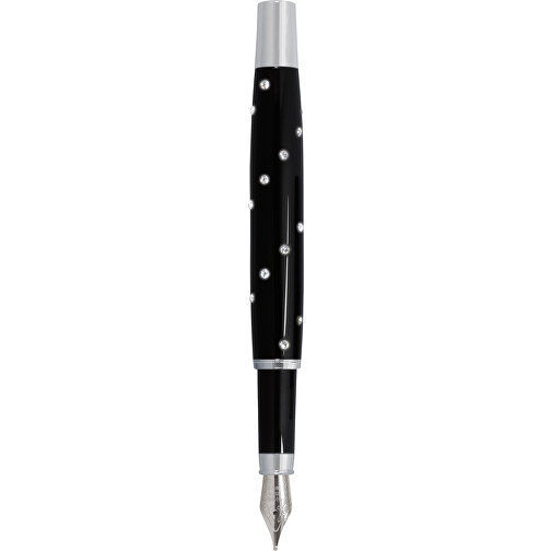 Füller ST. PETERSBURG , schwarz, silber, Messing, 19,20cm x 3,30cm x 8,30cm (Länge x Höhe x Breite), Bild 1