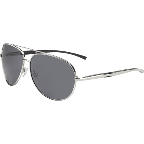 Sonnenbrille LS-800 , glänzend silber, Metall, 12,90cm x 4,80cm x 14,55cm (Länge x Höhe x Breite), Bild 1