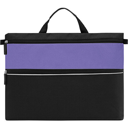 Dokumententasche FILE , lila, schwarz, 600D Polyester, 38,50cm x 3,00cm x 28,50cm (Länge x Höhe x Breite), Bild 2