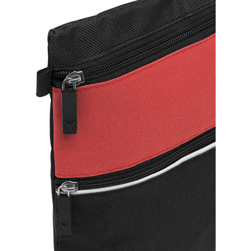 Dokumententasche FILE , rot, schwarz, 600D Polyester, 38,50cm x 3,00cm x 28,50cm (Länge x Höhe x Breite), Bild 4