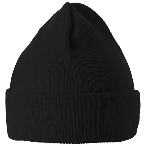 Irwin Mütze , schwarz, 1x1 Rib Strick 100% Acryl, 23,00cm x 19,00cm (Höhe x Breite), Bild 6