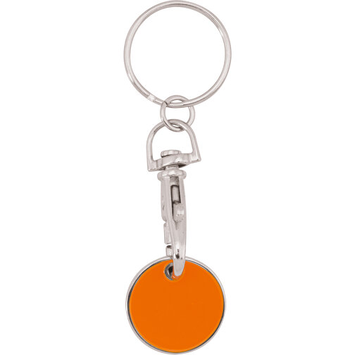 Schlüsselanhänger EK-Chip Euromarket , orange, Metall, 6,00cm (Breite), Bild 1