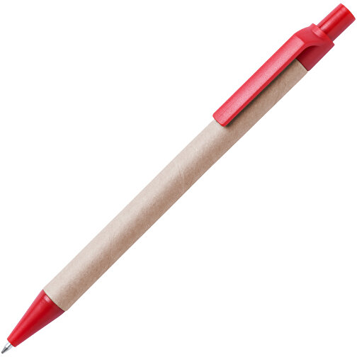 Kugelschreiber Tori , rot, Reclycling Pappe, 13,70cm (Breite), Bild 2