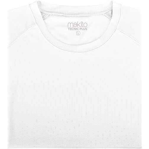 Erwachsene T-Shirt Tecnic Plus , weiss, 100% Polyester 135 g/ m2, S, , Bild 1
