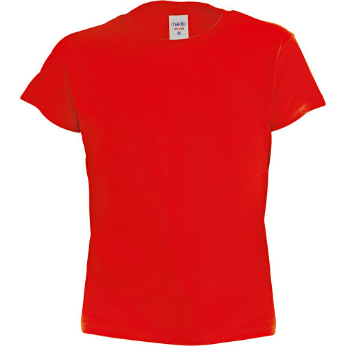 Kinder Farbe T-Shirt Hecom , rot, 100% Baumwolle Ring Spun, Single Jersey 135 g/ m2, 6-8, , Bild 1