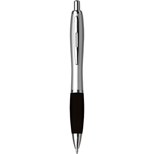 Kugelschreiber Aus Kunststoff Cardiff , schwarz, ABS, Plastik, AS, Stahl, 14,00cm (Höhe), Bild 1
