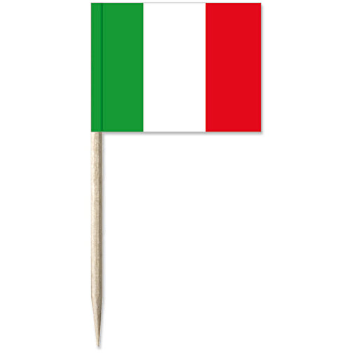 Minifahne 'Italien' , Offsetpapier 90g/qm, 8,00cm (Höhe), Bild 1