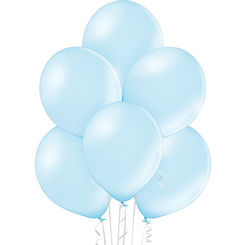 Luftballon 100-110cm Umfang , hellblau metallic, Naturlatex, 33,00cm x 36,00cm x 33,00cm (Länge x Höhe x Breite), Bild 2