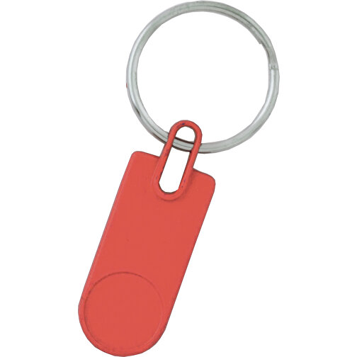 Schlüsselanhänger Harper , rot, Metall, 2,00cm x 0,50cm x 5,50cm (Länge x Höhe x Breite), Bild 1