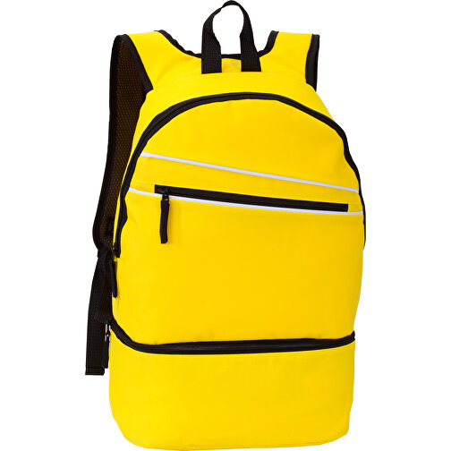 Rucksack Dorian , gelb, Polyester 600D, 30,00cm x 15,00cm x 46,00cm (Länge x Höhe x Breite), Bild 1