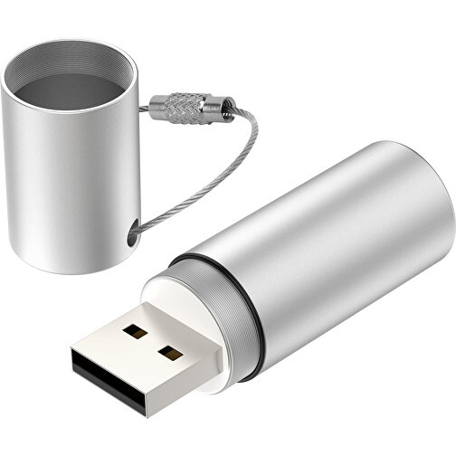 USB-Stick GAMBIT 16GB , Promo Effects MB , silber MB , 16 GB , Aluminium MB , 3 - 10 MB/s MB , 5,60cm (Länge), Bild 4