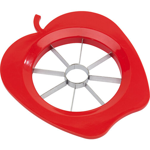 Apfelschneider SPLIT , rot, Edelstahl / Kunststoff, 15,50cm x 2,00cm x 14,00cm (Länge x Höhe x Breite), Bild 1