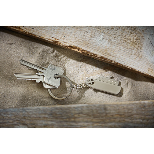 Schlüsselanhänger CRUISER , silber, Zinklegierung / Stahl, 4,70cm x 0,30cm x 2,20cm (Länge x Höhe x Breite), Bild 2