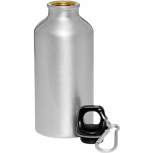 Aluminium-Trinkflasche TRANSIT , silber, Aluminium / Kunststoff, 17,50cm (Höhe), Bild 2