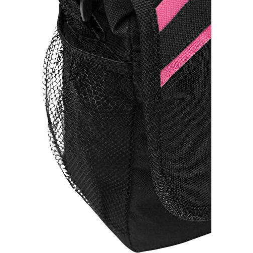 Umhängetasche CITY , pink, schwarz, 600D Polyester, 39,00cm x 11,00cm x 28,00cm (Länge x Höhe x Breite), Bild 4