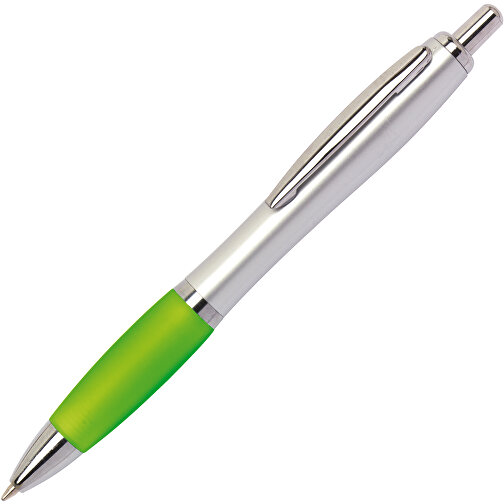 Kugelschreiber SWAY , apfelgrün, silber, Kunststoff / Stahl, 14,00cm (Länge), Bild 2
