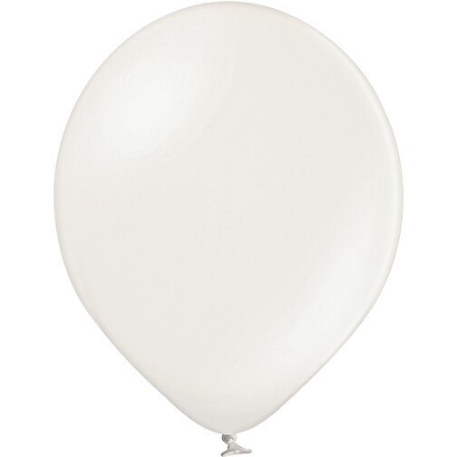 Metallicluftballon Ohne Druck , weiß, Naturkautschuk, , Bild 1