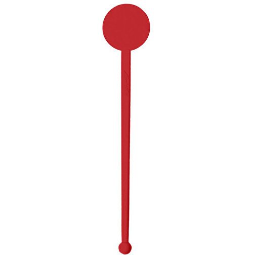 Cocktail-Rührstab 'Rund' , standard-rot, Kunststoff, 18,00cm x 0,30cm x 3,50cm (Länge x Höhe x Breite), Bild 1