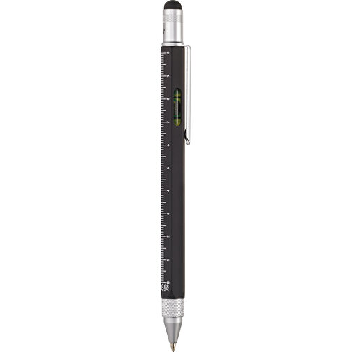 TROIKA Multitasking-Kugelschreiber CONSTRUCTION , Troika, schwarz, Messing, 15,00cm x 1,30cm x 1,10cm (Länge x Höhe x Breite), Bild 1