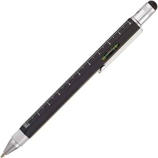 TROIKA Multitasking-Kugelschreiber CONSTRUCTION , Troika, schwarz, Messing, 15,00cm x 1,30cm x 1,10cm (Länge x Höhe x Breite), Bild 2