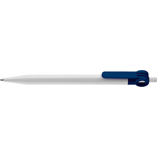 Kugelschreiber Futurepoint Hardcolour , weiß / dunkelblau, ABS, 14,50cm (Länge), Bild 3