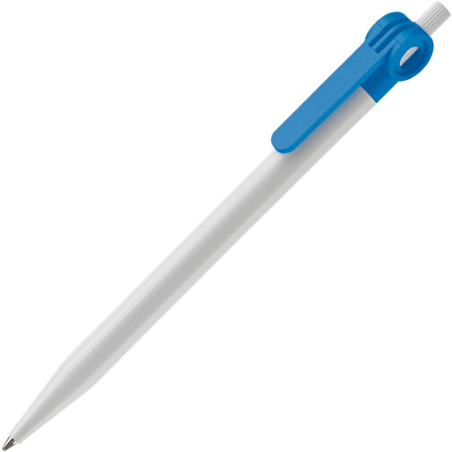Kugelschreiber Futurepoint Hardcolour , weiss / hellblau, ABS, 14,50cm (Länge), Bild 2
