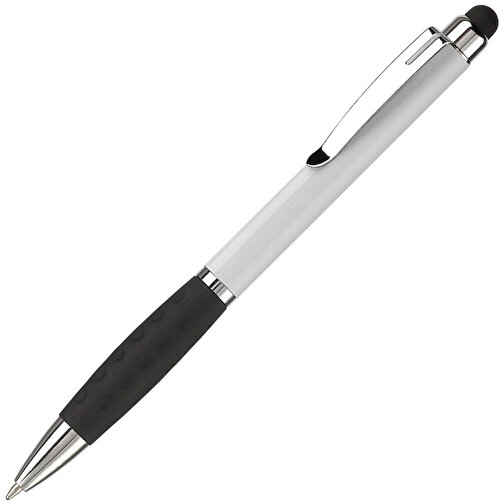 Kugelschreiber Mercurius Mit Touch , weiss, ABS & Metall, 13,70cm (Länge), Bild 2