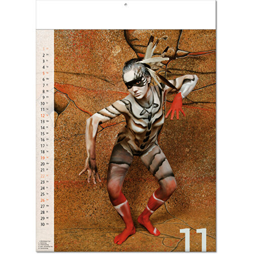 Bildkalender 'Bodypainting' , Papier, 43,60cm x 30,50cm (Höhe x Breite), Bild 12
