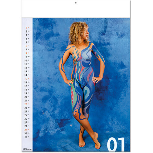 Bildkalender 'Bodypainting' , Papier, 43,60cm x 30,50cm (Höhe x Breite), Bild 2
