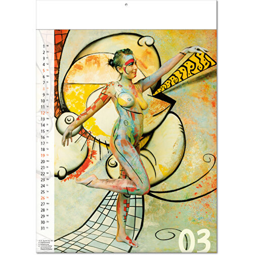 Bildkalender 'Bodypainting' , Papier, 43,60cm x 30,50cm (Höhe x Breite), Bild 4