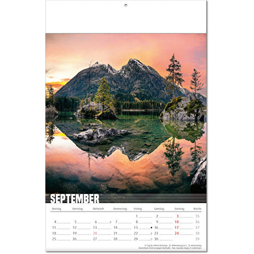 Calendario 'Bergwelten' nel formato 24 x 37,5 cm, con pagine piegate, Immagine 10