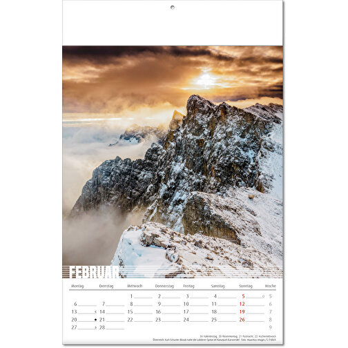 Kalender 'Bergwelten' i formatet 24 x 37,5 cm, med vikta sidor, Bild 3