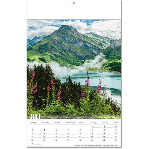 Calendario 'Bergwelten' en formato 24 x 37,5 cm, con páginas plegadas, Imagen 8
