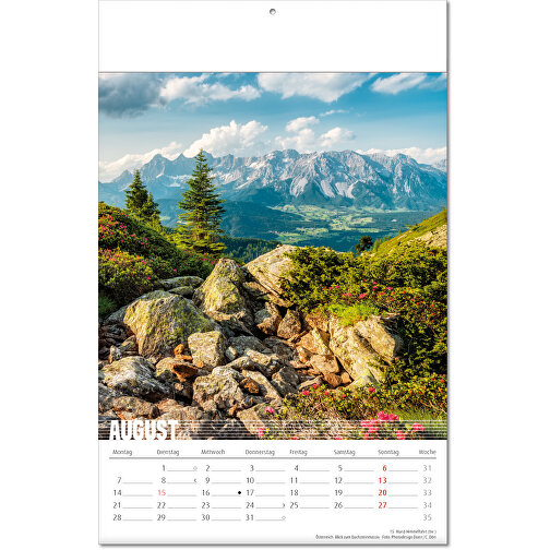 Calendario 'Bergwelten' en formato 24 x 37,5 cm, con páginas plegadas, Imagen 9