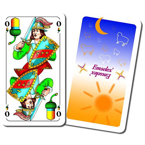 Schafkopf/Tarock , 410 g/m² Spielkartenkarton, 10,00cm x 5,60cm (Länge x Breite), Bild 2