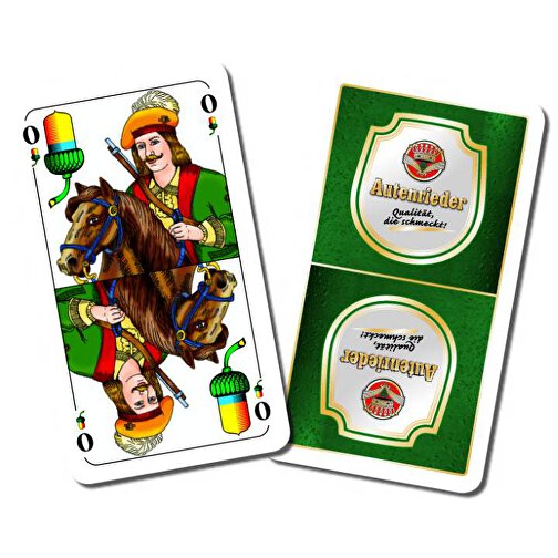 Gaigel/Binokel , 410 g/m² Spielkartenkarton, 10,00cm x 5,60cm (Länge x Breite), Bild 2